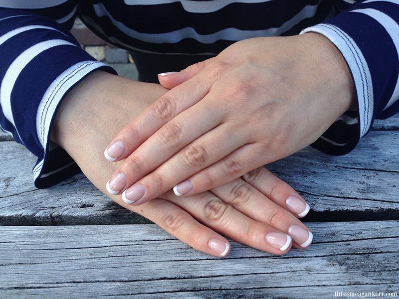 French manicure clearance engagement ring