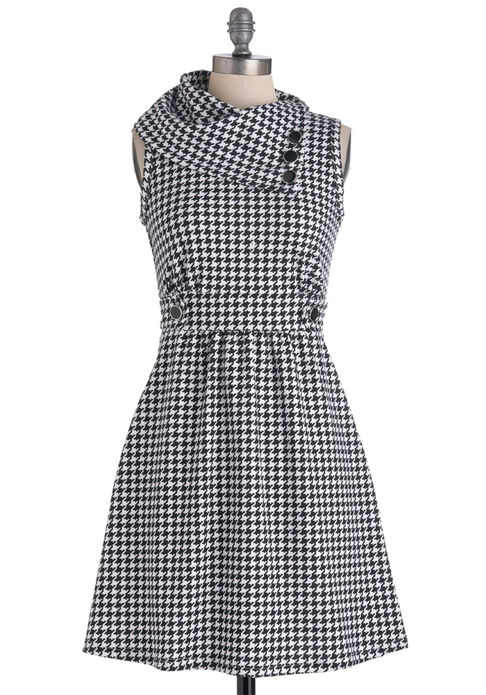 modcloth Coach Tour Dress in Houndstooth - This is Meagan Kerr